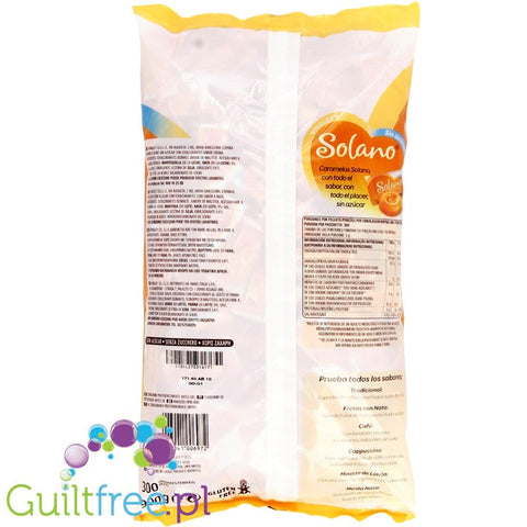 Duże opakowanie karmelków mlecznych bez cukru i glutenu Solano XXL od Guiltfree, 900g, 300 sztuk w opakowaniu.
