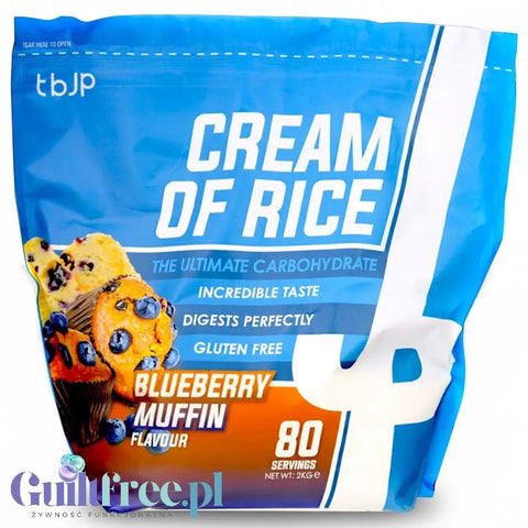 TBJP Cream of Rice, Blueberry Muffin 2kg - kleik ryżowy bez cukru, regeneracyjny posiłek treningowy, Muffiny Jagodowe by TBJP (tbjp-cream-of-rice-blueberry-muffin-2kg-kleik-ryzowy-bez-cukru-regeneracyjny-posilek-treningowy-muffiny-jagodowe)