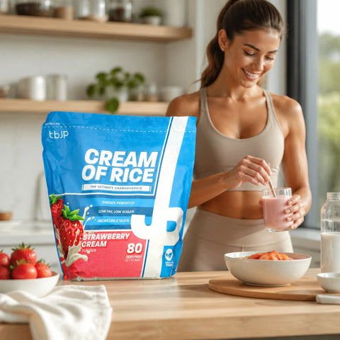 TBJP Cream of Rice, Strawberry Cream 2kg - kleik ryżowy bez cukru, regeneracyjny posiłek treningowy, Truskawka ze Śmietanką by TBJP (tbjp-cream-of-rice-strawberry-cream-2kg-kleik-ryzowy-bez-cukru-regeneracyjny-posilek-treningowy-truskawka-ze-smietanka)