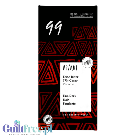 ViVANI Czekolada Gorzka Bio Z Cukrem Z Kwiatów Kokosa by Vivani (vivani-czekolada-gorzka-99-bio-80-g)